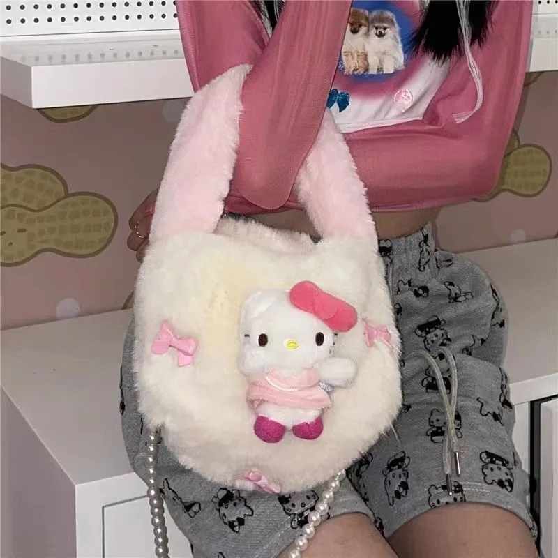 Hello Kitty Kawaii Sanrio Anime New Plush Handbag Women Crossbody Bag Cute Cartoon Shoulder Bag Girl Commuter Package Gift
Hello Kitty Kawaii Sanrio Anime New Plush Handbag Women Crossbody Bag Cute Cartoon Shoulder Bag Girl Commuter Package Gift