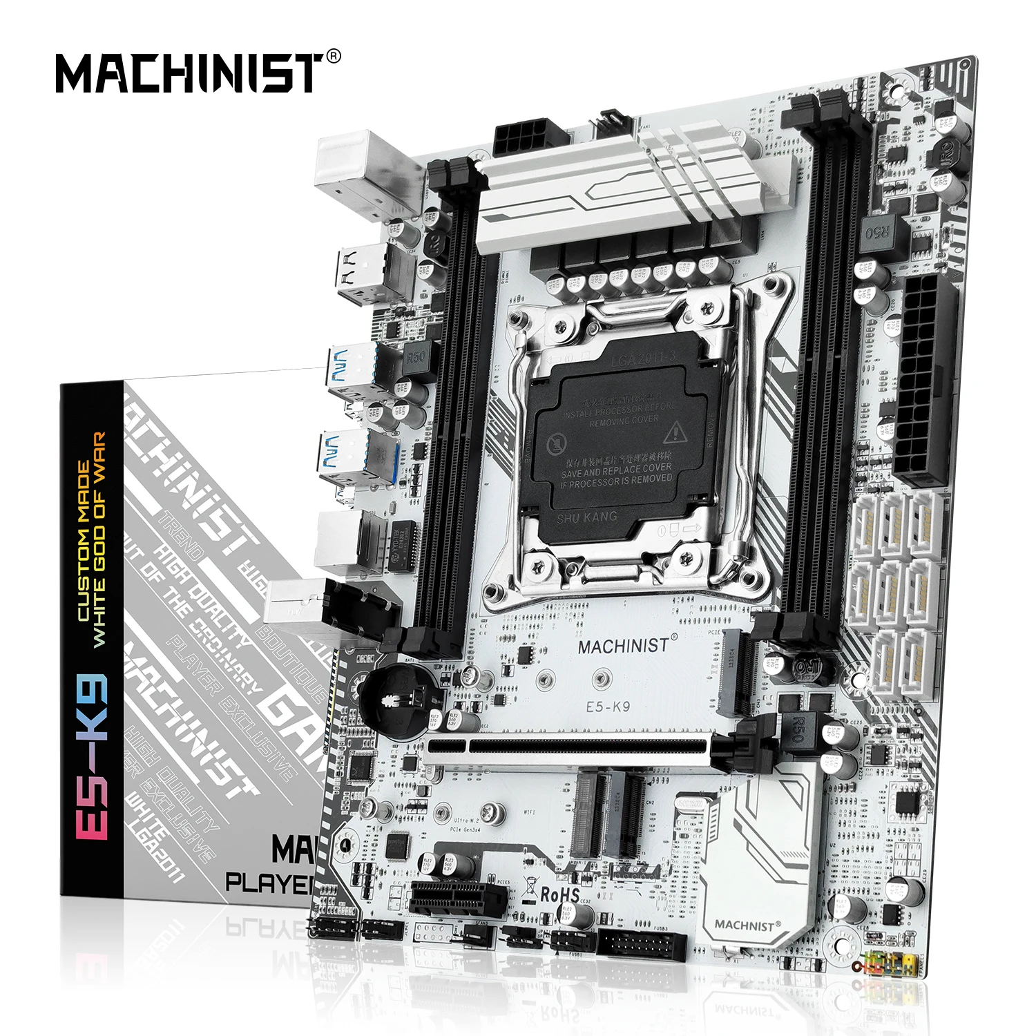 MACHINIST K9 материнская плата LGA 2011-3 Поддержка Intel Xeon E5 V3 & V4 CPU SNVME M.2 * 2 PCI слот DDR4 ОЗУ четырехканальный C612 чип
MACHINIST K9 материнская плата LGA 2011-3 Поддержка Intel Xeon E5 V3 & V4 CPU SNVME M.2 * 2 PCI слот DDR4 ОЗУ четырехканальный C612 чип