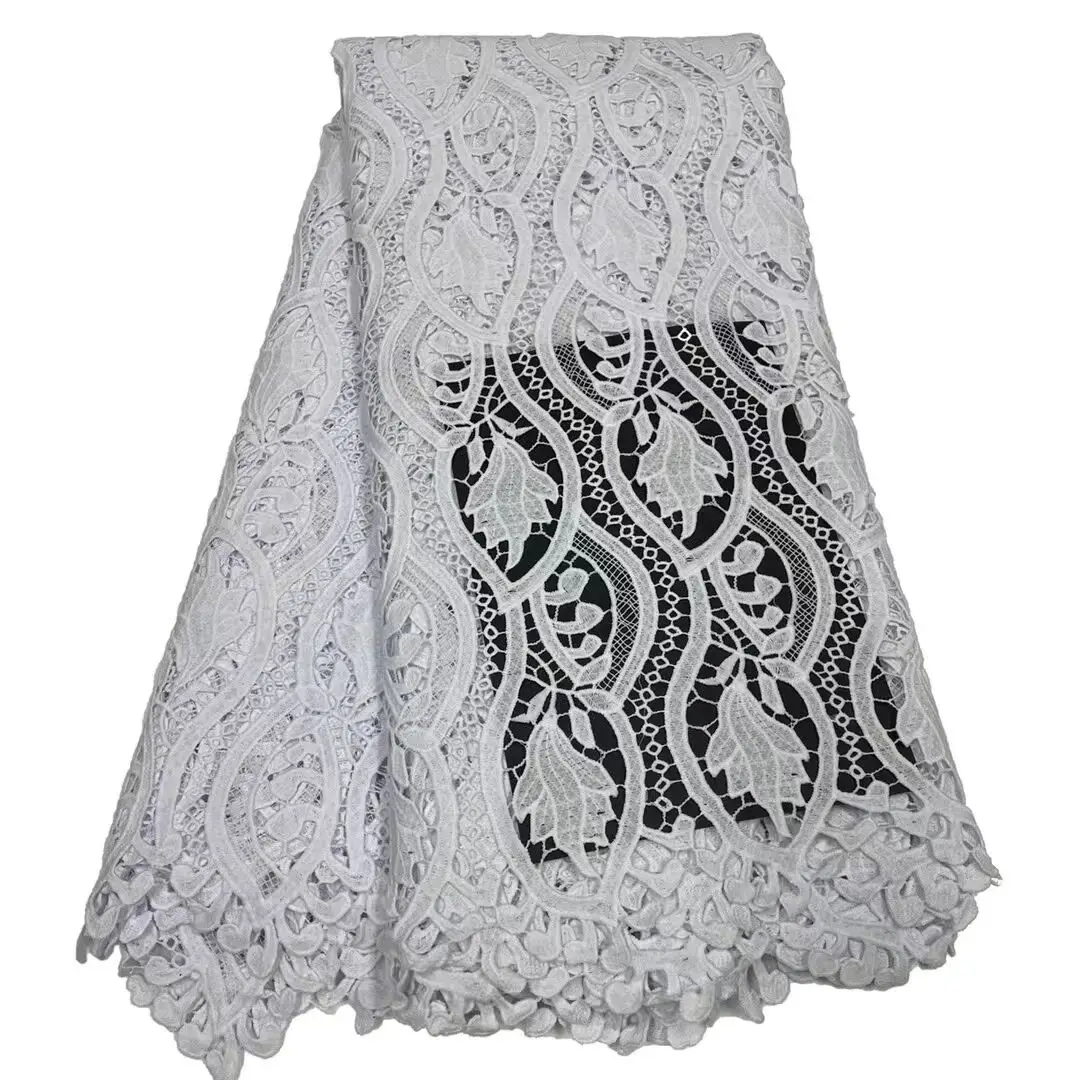 White African Guipure Cord Lace Fabric 2022 Nigerian Water Soluble Lace Fabric For Wedding Dress Sew Women Party Cloth RFO1-14
White African Guipure Cord Lace Fabric 2022 Nigerian Water Soluble Lace Fabric For Wedding Dress Sew Women Party Cloth RFO1-14