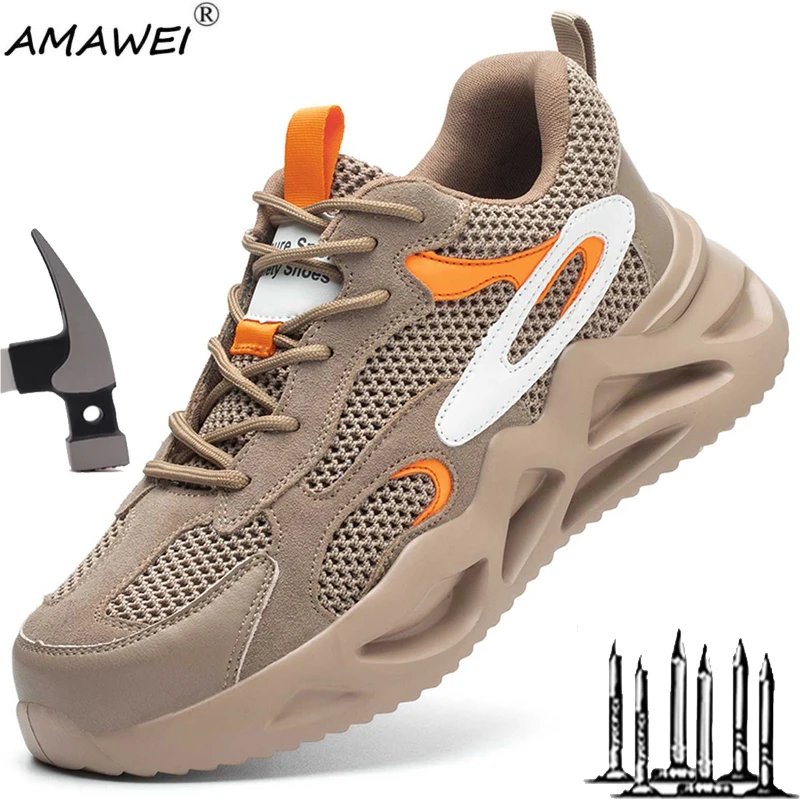 AMAWEI teel Toe safety Shoes for Men Women Slip Resistant Safety Work summer Sneakers Lightweight Indestructible Work Shoes Man
AMAWEI teel Toe safety Shoes for Men Women Slip Resistant Safety Work summer Sneakers Lightweight Indestructible Work Shoes Man