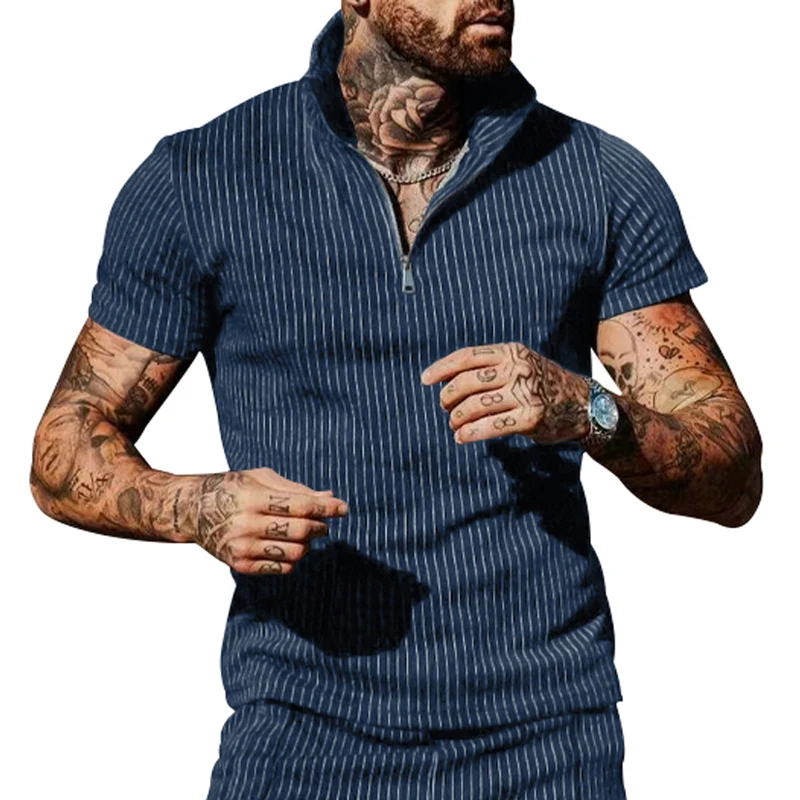 New Summer Polo Men Solid Stripe Fitness Elasticity Short Sleeve Polo Shirts for Men Fashion Stand Collar Mens Shirts
New Summer Polo Men Solid Stripe Fitness Elasticity Short Sleeve Polo Shirts for Men Fashion Stand Collar Mens Shirts