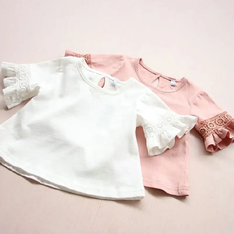 2022 new Girls Round Neck Lace Trumpet Sleeve Short Sleeve T-shirt Children Family Matching Outfits19036
2022 new Girls Round Neck Lace Trumpet Sleeve Short Sleeve T-shirt Children Family Matching Outfits19036