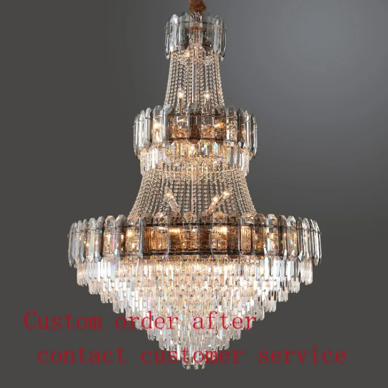 Modern Dining Room Chandelier pendant light Long Round Pendant luxury ceiling Simple Atmosphere French Light Villa Luxury Cry
Modern Dining Room Chandelier pendant light Long Round Pendant luxury ceiling Simple Atmosphere French Light Villa Luxury Cry