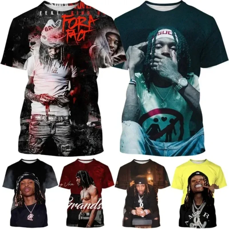 Hip-hop Singer King Von 3DT Shirt Men's Round Neck Casual Short-sleeved T-shirt Hip-hop T-shirt Harajuku Style Casual T-shirt
Hip-hop Singer King Von 3DT Shirt Men's Round Neck Casual Short-sleeved T-shirt Hip-hop T-shirt Harajuku Style Casual T-shirt