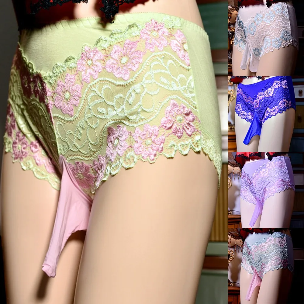 Flowers Embroidery Print Mens Sexy Lingerie-Sissy Pouch Open/ Close Sheath Panties Lace Bikini Breathable Briefs Underwear
Flowers Embroidery Print Mens Sexy Lingerie-Sissy Pouch Open/ Close Sheath Panties Lace Bikini Breathable Briefs Underwear