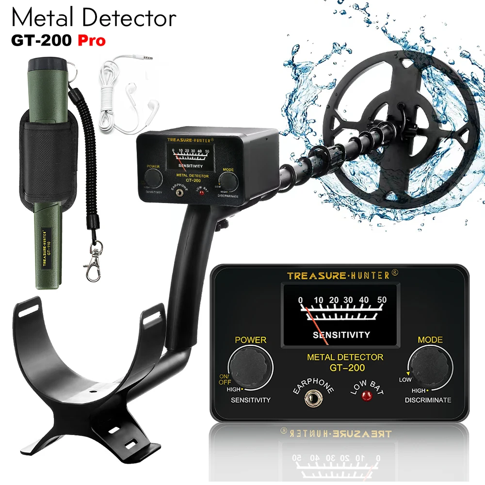 High Accuracy Gold Metal Detector GT200 Pro Adjustable Tracker Detector De Metales Professional Waterproof for Treasure Search
High Accuracy Gold Metal Detector GT200 Pro Adjustable Tracker Detector De Metales Professional Waterproof for Treasure Search