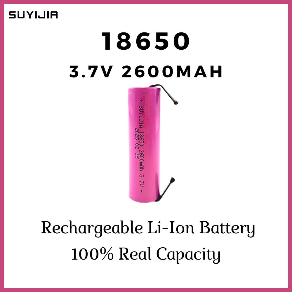 18650 3.7V 2600mAh Rechargeable Lithium Battery for Flashlight RC Toys Scooter LED Torch DIY Nickel
18650 3.7V 2600mAh Rechargeable Lithium Battery for Flashlight RC Toys Scooter LED Torch DIY Nickel