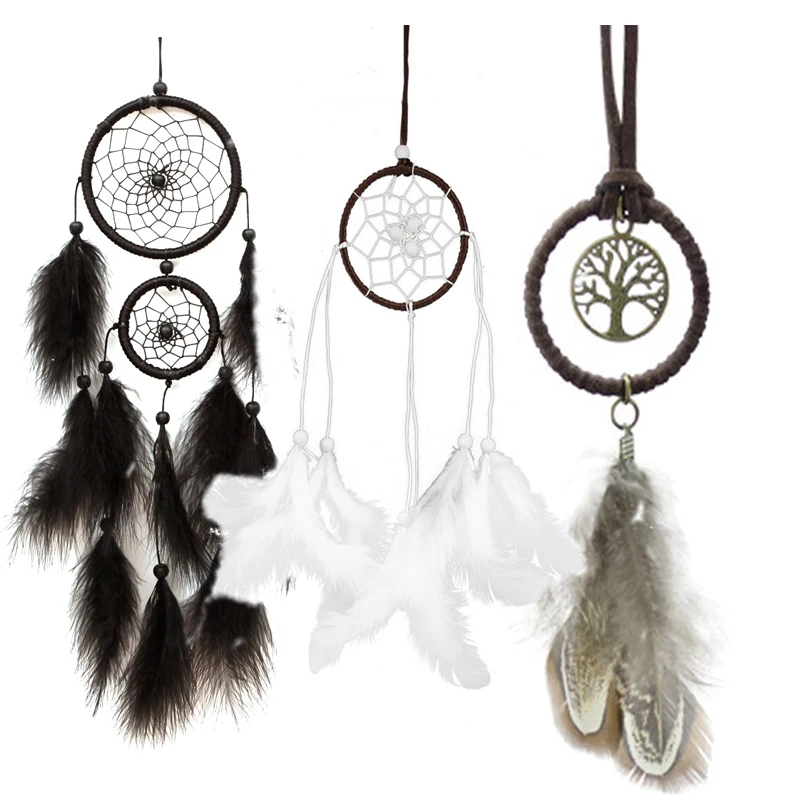Feather Crafts Dream Catcher Black Wind Chimes Handmade Christmas Net for Wall Hanging Car Home Decoration Balcony Decorations
Feather Crafts Dream Catcher Black Wind Chimes Handmade Christmas Net for Wall Hanging Car Home Decoration Balcony Decorations