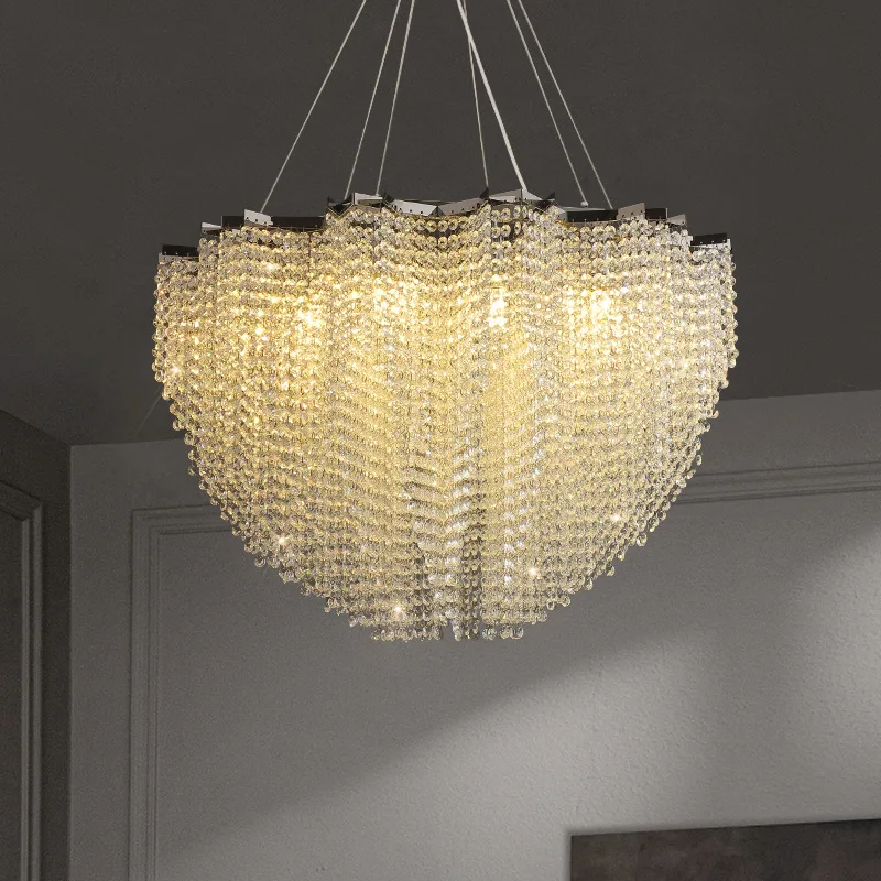 Light and luxurious living room lamp villa crystal chandelier modern living room dining room duplex building chandelier
Light and luxurious living room lamp villa crystal chandelier modern living room dining room duplex building chandelier