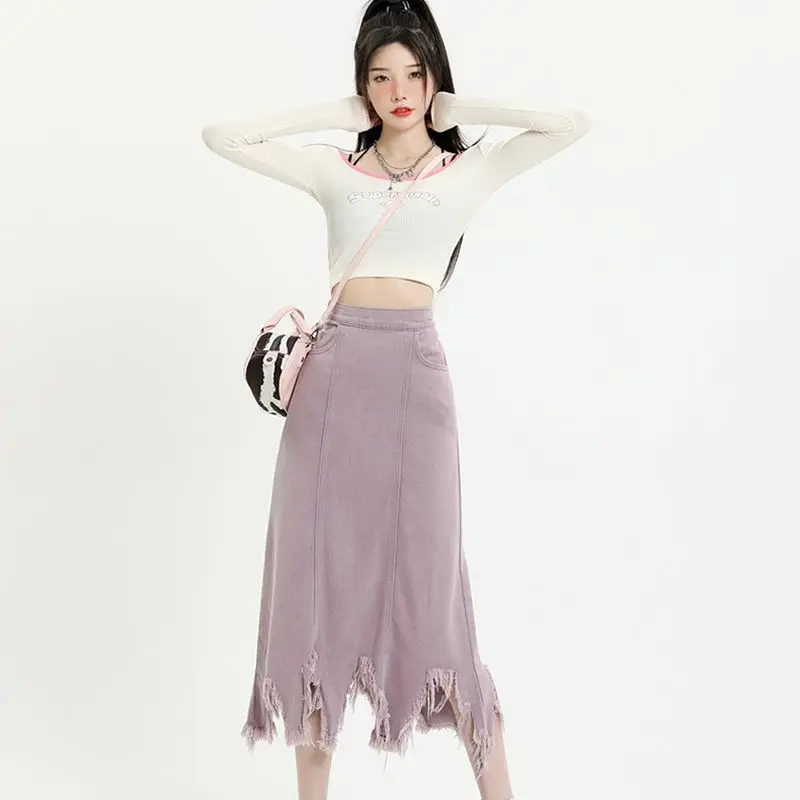 20232 Women's Denim Skirt New Summer Style Retro High Waist Tassels Loose and Comfortable Appear Thin Free Shipping
20232 Women's Denim Skirt New Summer Style Retro High Waist Tassels Loose and Comfortable Appear Thin Free Shipping