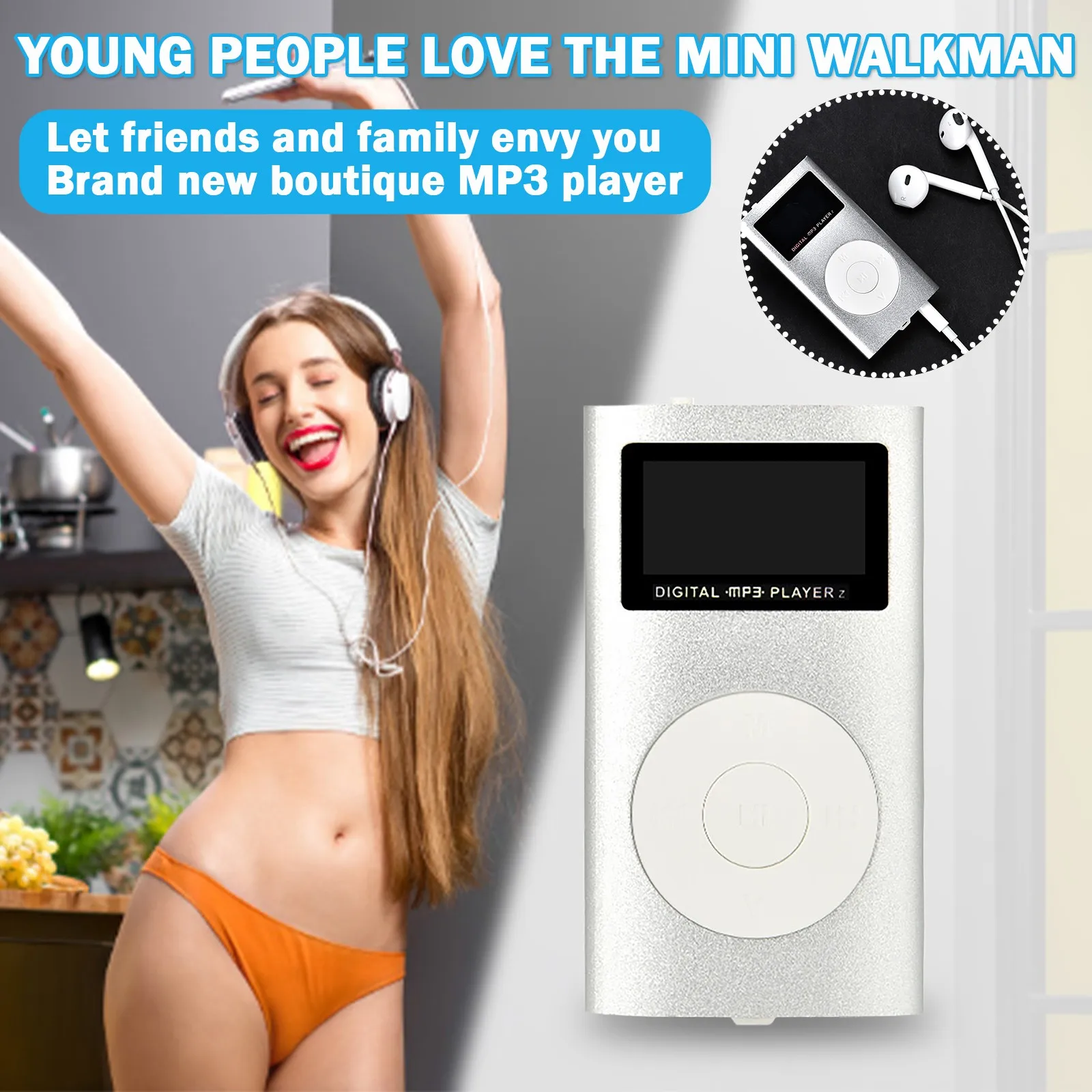 Outdoor Home Travel MP3 Player Sports Mp3 Music Player Aluminum Alloy Shell Walkman MP3 mini Memories are not included
Outdoor Home Travel MP3 Player Sports Mp3 Music Player Aluminum Alloy Shell Walkman MP3 mini Memories are not included