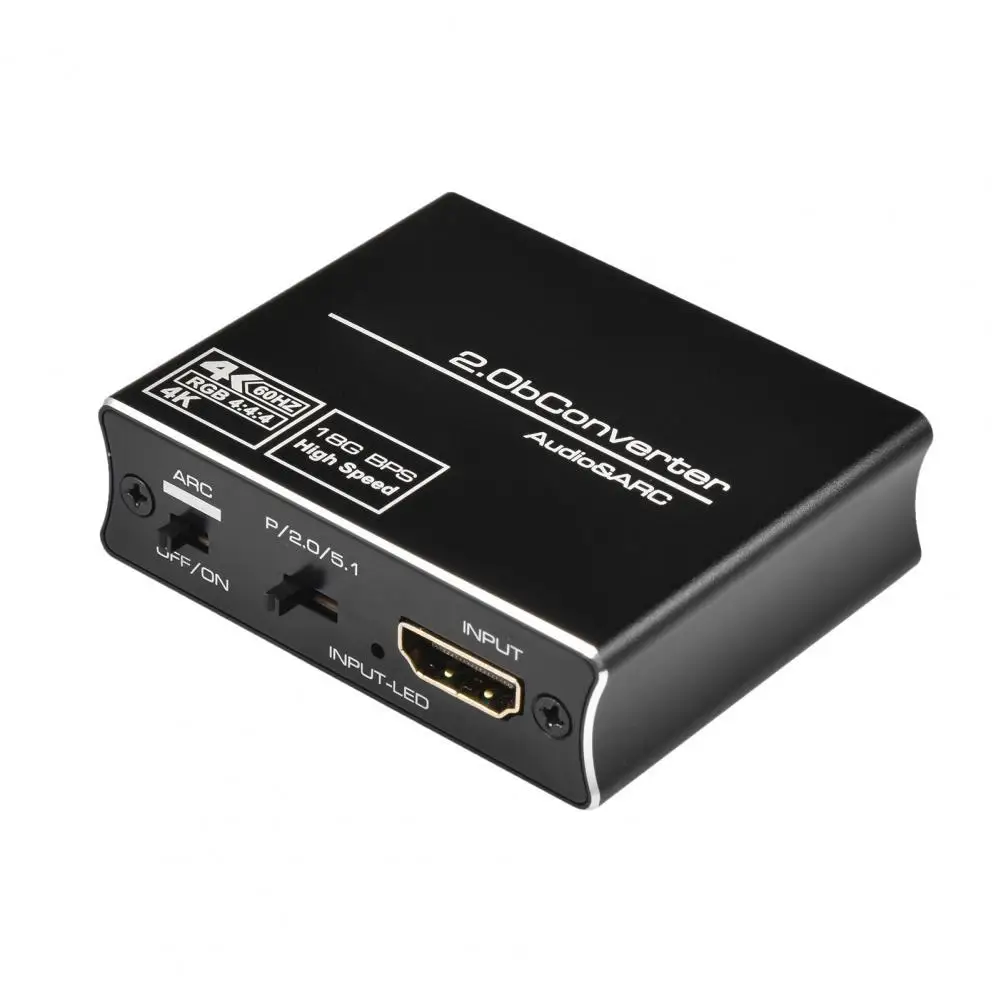 

Audio Splitter 4K x 2K 60Hz 3D Effect ARC HDMI-compatible to Optical TOSLINK SPDIF Audio Extractor Converter for Amplifier