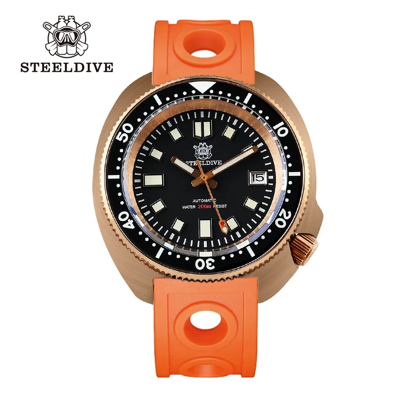 Часы Steeldive Мужские механические, бронзовые автоматические светящиеся водонепроницаемые 20 атм, капитан Виллард, NH35 Move, 6105
Часы Steeldive Мужские механические, бронзовые автоматические светящиеся водонепроницаемые 20 атм, капитан Виллард, NH35 Move, 6105