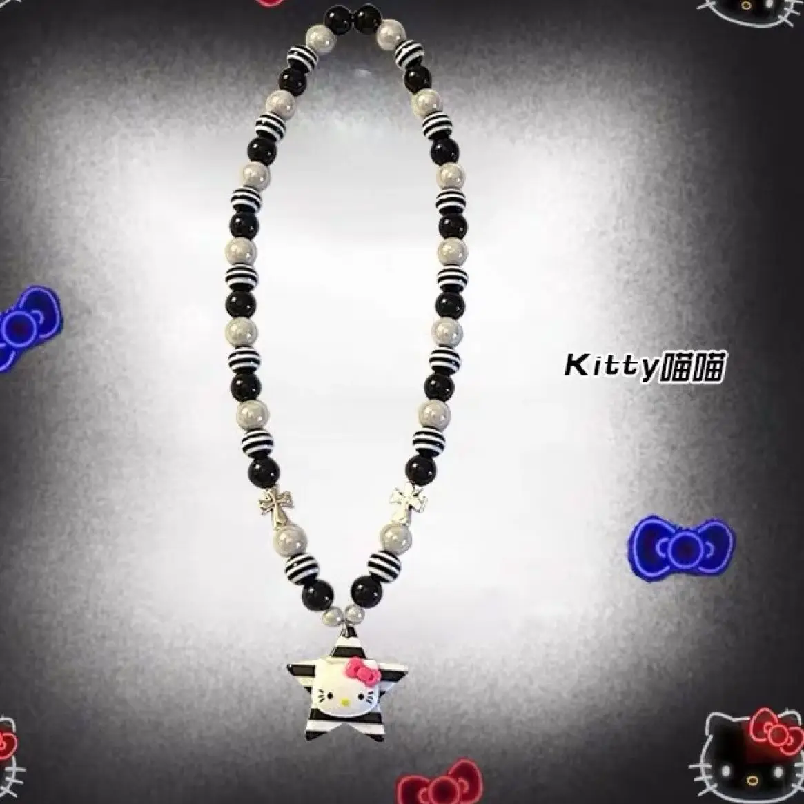Kawaii Y2K Hello Kitty Necklace Acrylic Stripe Stars Sanrio Anime Decorate Pendant Cartoon Girl Jewelry Gifts for Good Friends
Kawaii Y2K Hello Kitty Necklace Acrylic Stripe Stars Sanrio Anime Decorate Pendant Cartoon Girl Jewelry Gifts for Good Friends