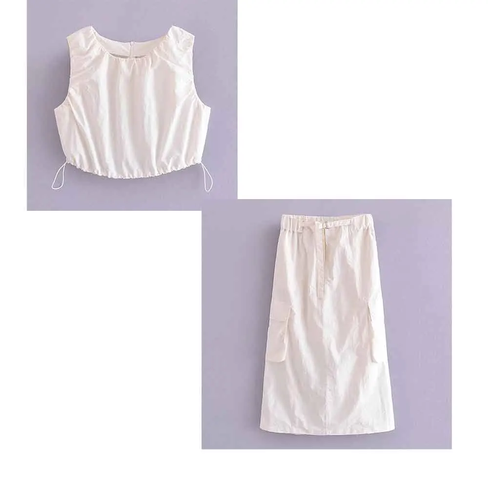 Set Women 2 Pieces 2023 New Fashion Summer Short Nylon Tops Vintage Work Clothes Umbrella Skirt Female Chic Tops
Set Women 2 Pieces 2023 New Fashion Summer Short Nylon Tops Vintage Work Clothes Umbrella Skirt Female Chic Tops