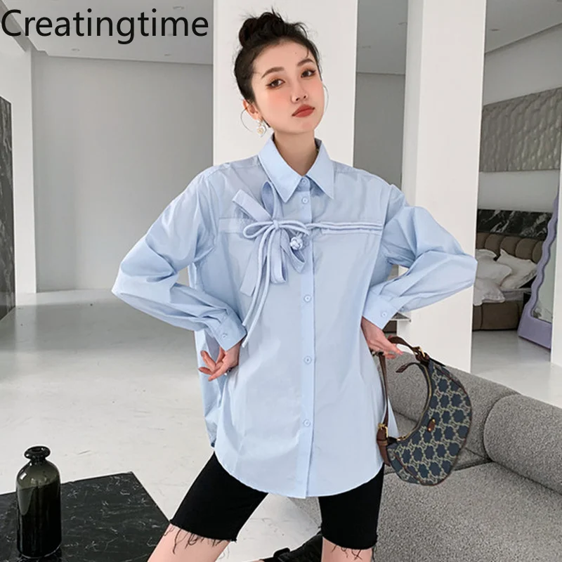 Creatingtime Bow Chinese Style Buttoned Cotton Shirt Long Sleeve Women's Top Niche Loose Fit 2022 Spring Fashion Clothing GA851
Creatingtime Bow Chinese Style Buttoned Cotton Shirt Long Sleeve Women's Top Niche Loose Fit 2022 Spring Fashion Clothing GA851