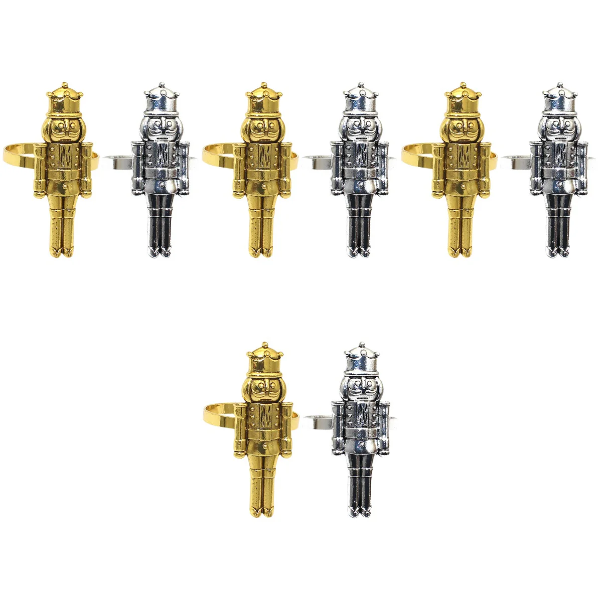 8 pcs Christmas Nutcracker Napkin Ring Nutcracker Napkin Ring Holders Metal Napkin Ring for Party
8 pcs Christmas Nutcracker Napkin Ring Nutcracker Napkin Ring Holders Metal Napkin Ring for Party