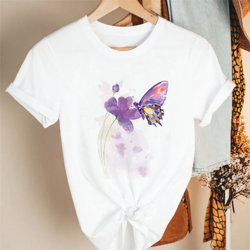 Fashion T-shirt Women's Printing Funny Cartoon Butterfly Printing Summer T-shirt Short Sleeve Women's Kawaii T-shirt Cute T-shir
Fashion T-shirt Women's Printing Funny Cartoon Butterfly Printing Summer T-shirt Short Sleeve Women's Kawaii T-shirt Cute T-shir