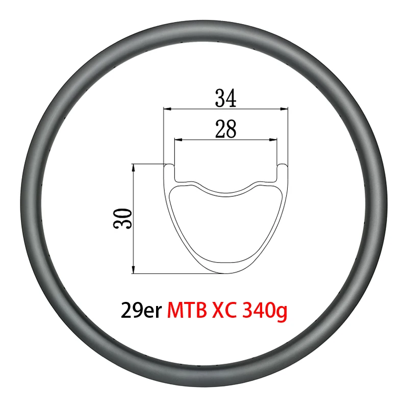 340g 29er MTB XC 34mm Width Carbon Rim Tubeless Clincher Disc 30mm Depth 24H 28H 32H CrossCountry 29inch Mountain Bike Wheel
340g 29er MTB XC 34mm Width Carbon Rim Tubeless Clincher Disc 30mm Depth 24H 28H 32H CrossCountry 29inch Mountain Bike Wheel