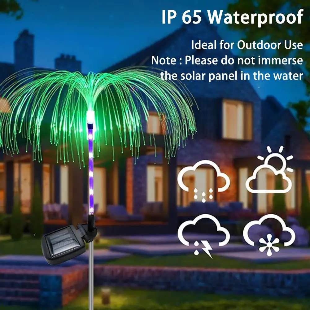 2pcs Jellyfish Shape Solar Fiber Optic Lawn Lights 600mah Battery Garden Lamp For Outdoor Patio Villa Yard Decor
2pcs Jellyfish Shape Solar Fiber Optic Lawn Lights 600mah Battery Garden Lamp For Outdoor Patio Villa Yard Decor