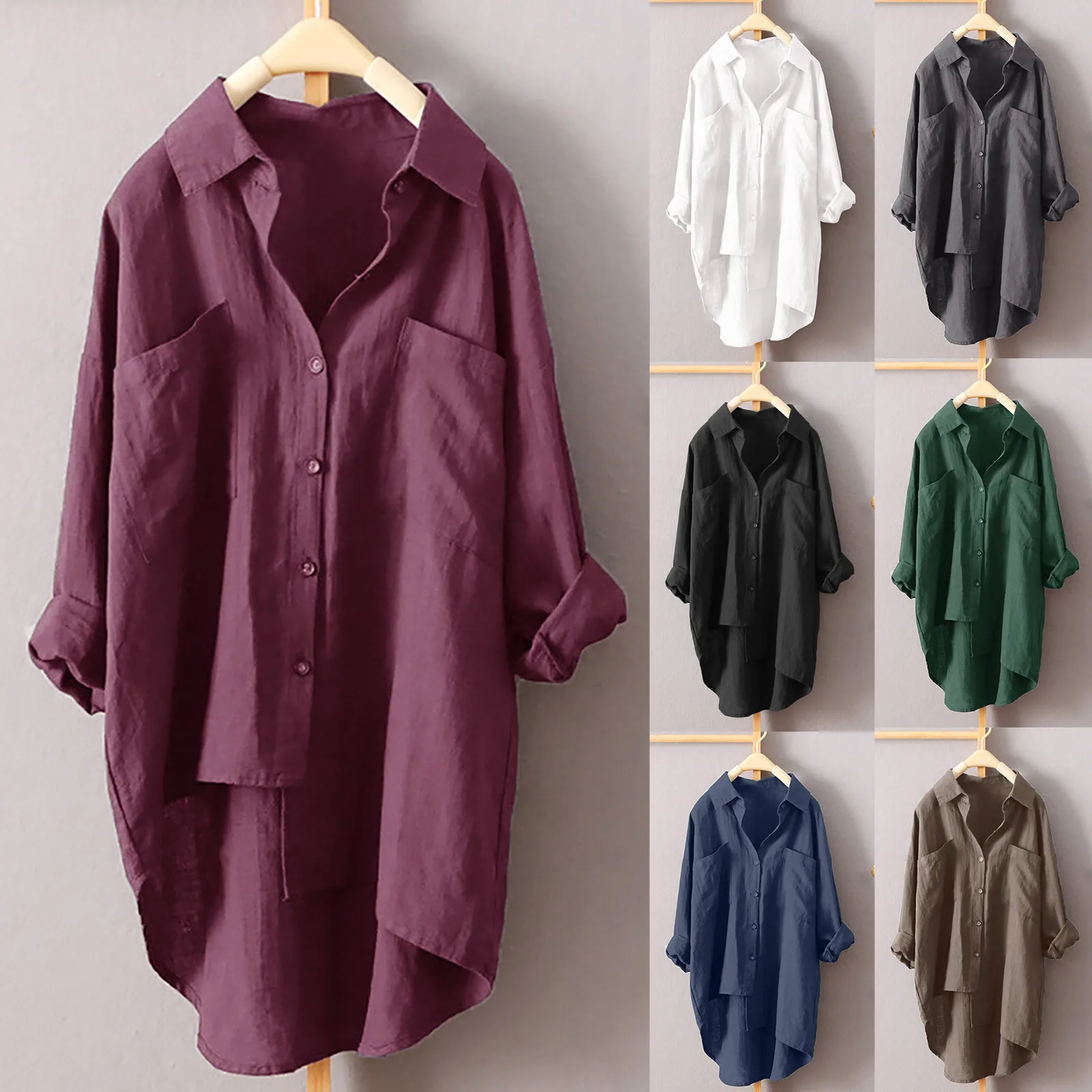 2022 Cotton Linen Spring Autumn Casual Women Shirt Lapel Irregular Hem Loose Vintage Women Tops fashion S-5xl Blouse Femme
2022 Cotton Linen Spring Autumn Casual Women Shirt Lapel Irregular Hem Loose Vintage Women Tops fashion S-5xl Blouse Femme