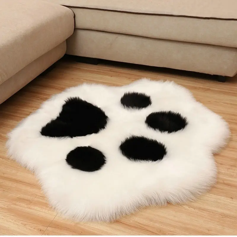 Plush Soft Sheepskin Bedroom Carpet Bear Paw Shape Imitation Wool Bedside Floor Mat Sofa Cushion Rugs Living Room Fur Carpet
Plush Soft Sheepskin Bedroom Carpet Bear Paw Shape Imitation Wool Bedside Floor Mat Sofa Cushion Rugs Living Room Fur Carpet