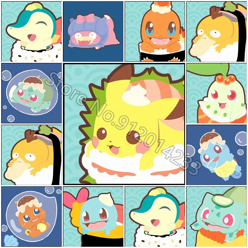 Pokemon Sushi Diamond Painting 5D Diy Cartoon Anime Cross Stitch Kits Full Square Drill Mosaic Embroidery Gifts for Children
Pokemon Sushi Diamond Painting 5D Diy Cartoon Anime Cross Stitch Kits Full Square Drill Mosaic Embroidery Gifts for Children