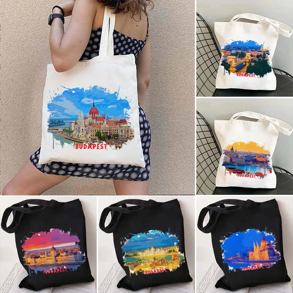 Budapest Hungary Scenery Landscape Watercolor Ink Painting Shoulder Canvas Tote Bag Harajuku Shopping Bag Summer Shopper Handbag
Budapest Hungary Scenery Landscape Watercolor Ink Painting Shoulder Canvas Tote Bag Harajuku Shopping Bag Summer Shopper Handbag