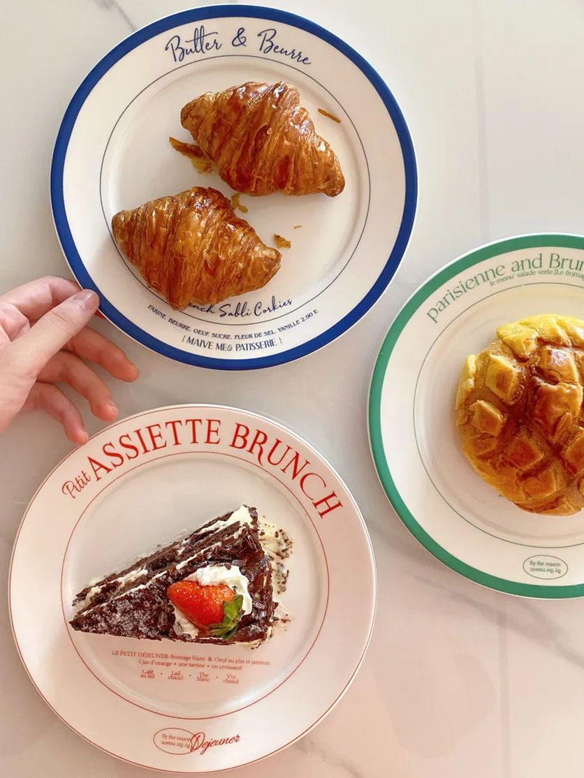 Korean Style Senior Sense of French Personality Simple Round Ceramic Breakfast Plate Dessert Plate High Temperature Resistance
Korean Style Senior Sense of French Personality Simple Round Ceramic Breakfast Plate Dessert Plate High Temperature Resistance