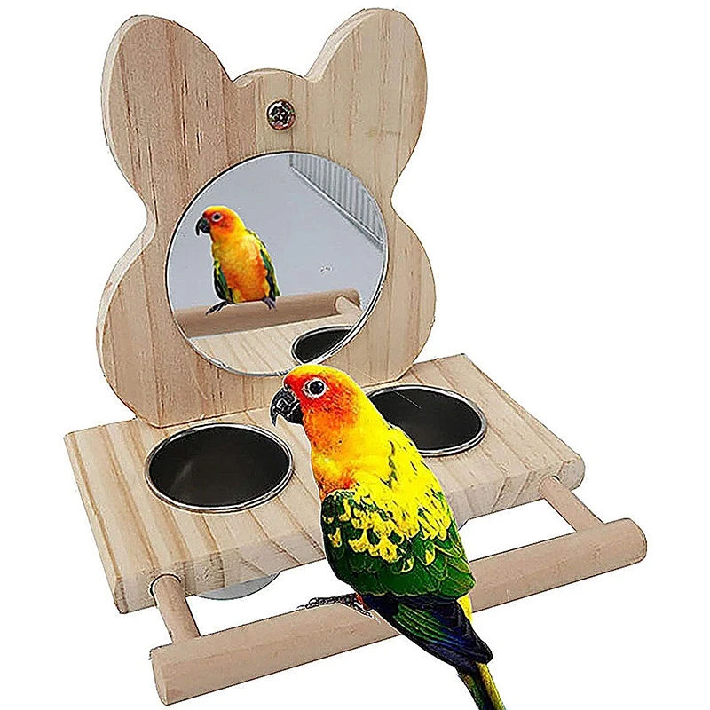 Parrot Mirror Toy, With Stainless Steel Feeding Cup, Bird Cage Wooden Frame Accessories
Parrot Mirror Toy, With Stainless Steel Feeding Cup, Bird Cage Wooden Frame Accessories