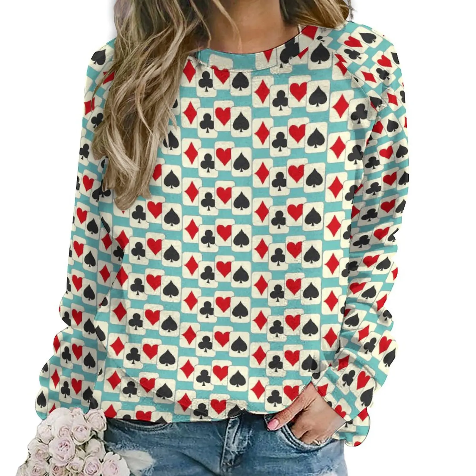 Fun Playing Cards Hoodies Women Long Sleeve Quartet Print Modern Casual Hoodie Spring Street Style Oversized Custom Sweatshirts
Fun Playing Cards Hoodies Women Long Sleeve Quartet Print Modern Casual Hoodie Spring Street Style Oversized Custom Sweatshirts