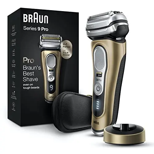 

Электробритва Braun для мужчин, Водонепроницаемая бритва из фольги, серия 9 Pro 9419s, для влажного и сухого бритья, с триммером для бороды ProLift