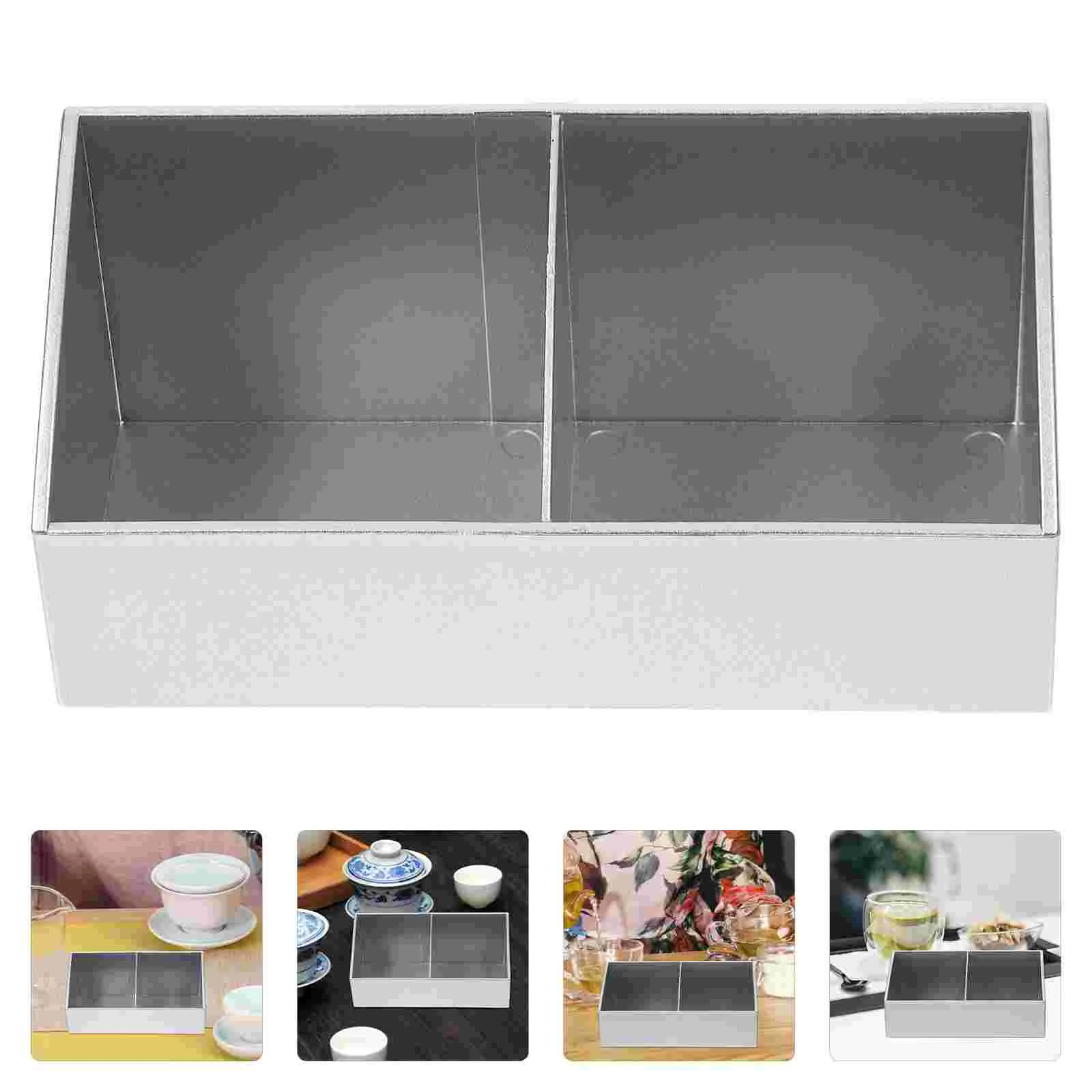 

Coffee Organizer Box Tea Holder Condiment Creamer Countertop Dispenser Dresser Storage Divided Pantry Control Bar Vanity Pod
