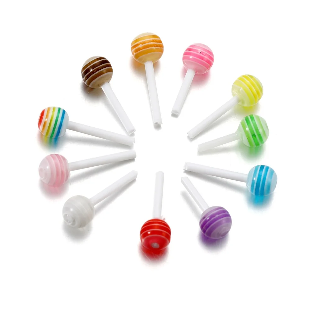 50Pcs/Lot 14x6mm Colorful Acrylic Lollipop Charms Pendants for DIY Earrings Necklace Jewelry Making Accessories Supplies
50Pcs/Lot 14x6mm Colorful Acrylic Lollipop Charms Pendants for DIY Earrings Necklace Jewelry Making Accessories Supplies