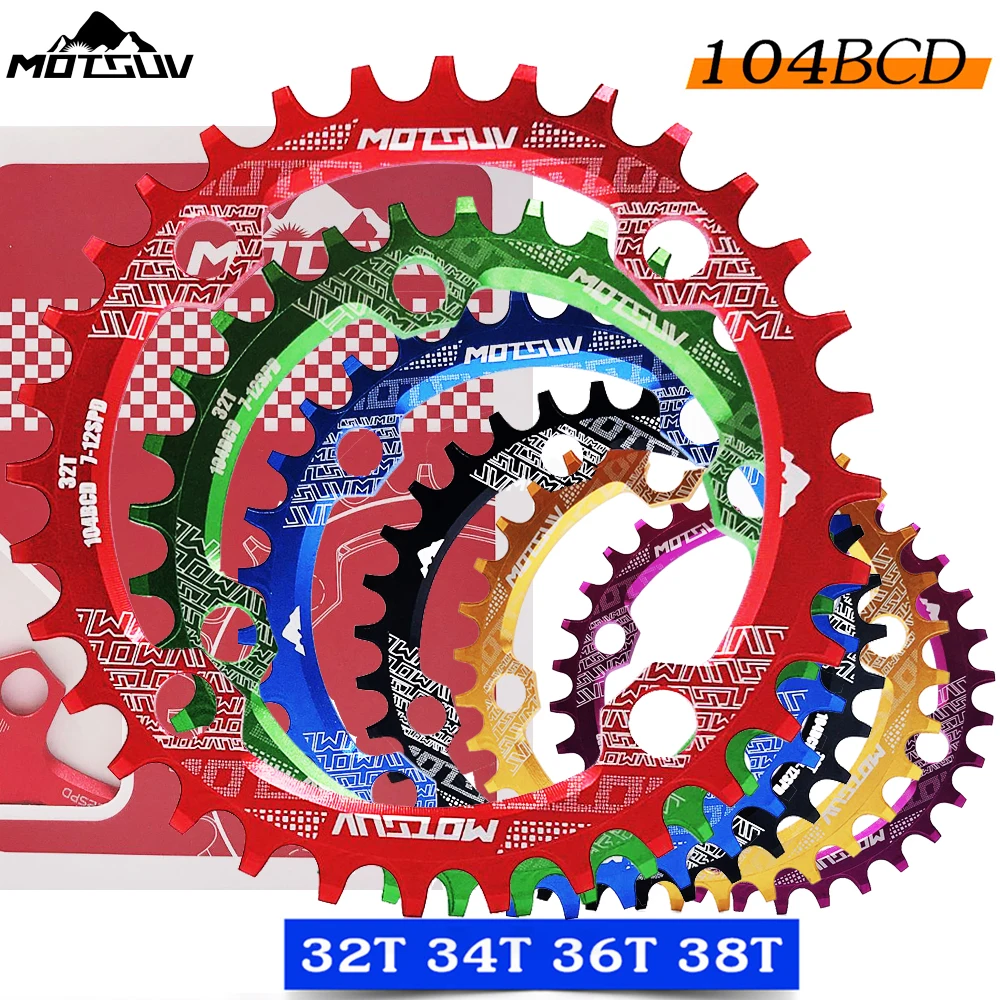 104 BCD Circular Narrow Wide Bicycle Ultra Light Crank Disc 32T/34T/36T/38T Mountain Bicycle Chain Chain Bicycle Sprocket Crank
104 BCD Circular Narrow Wide Bicycle Ultra Light Crank Disc 32T/34T/36T/38T Mountain Bicycle Chain Chain Bicycle Sprocket Crank