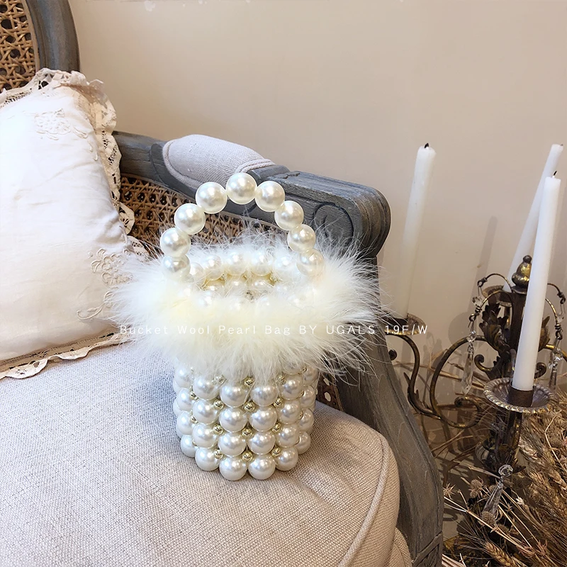 Vintage Girl Fairy Tote Bag Handmade Diy Material Braided Beaded Pearl Handbag Furry Bucket Shoulder Crossbody Bag for Women
Vintage Girl Fairy Tote Bag Handmade Diy Material Braided Beaded Pearl Handbag Furry Bucket Shoulder Crossbody Bag for Women
