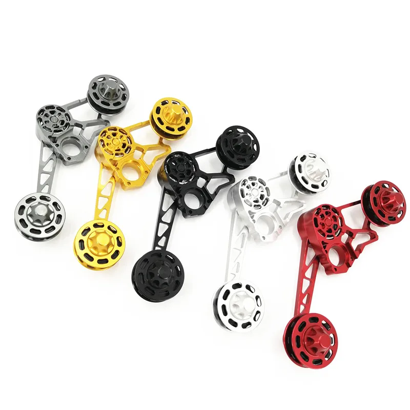 

For Brompton Folding Bike Tension Guide Wheel 2-3-6 Speed Rear Derailleur Chain Tensioner Guide Pully Set Aluminum Alloy CNC