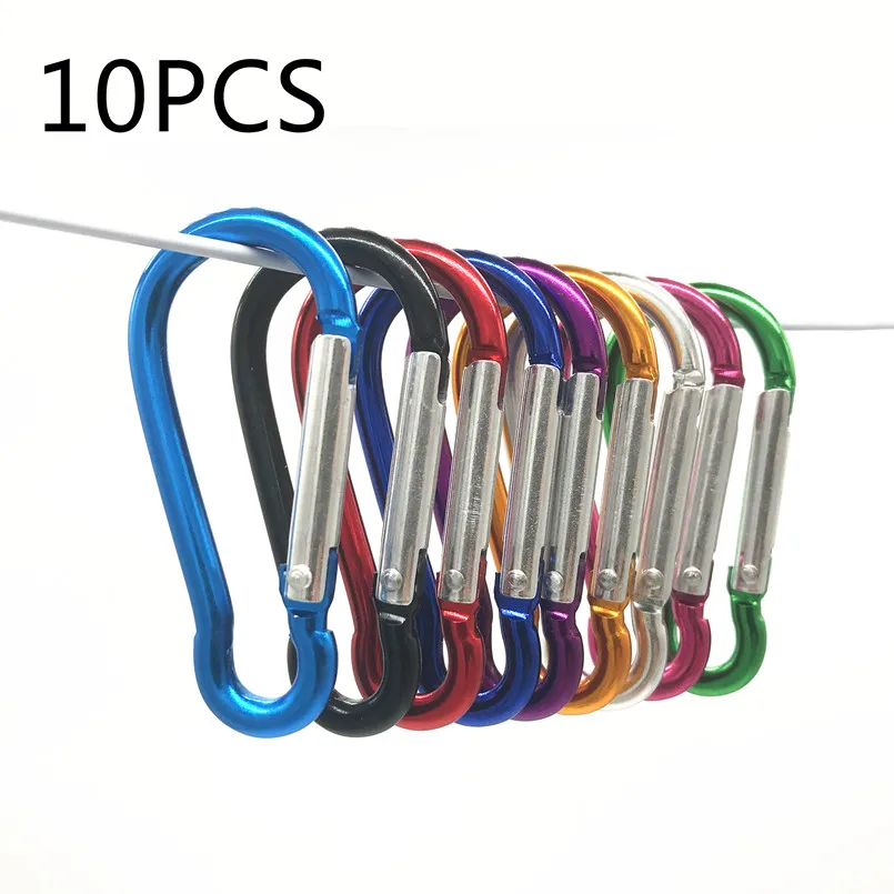 10pcs M6 Color Carabiners Aluminum Alloy Carabiner Spring Snap Clip Hooks Keychain Climbing Carabiner For Keys Camping Tools
10pcs M6 Color Carabiners Aluminum Alloy Carabiner Spring Snap Clip Hooks Keychain Climbing Carabiner For Keys Camping Tools