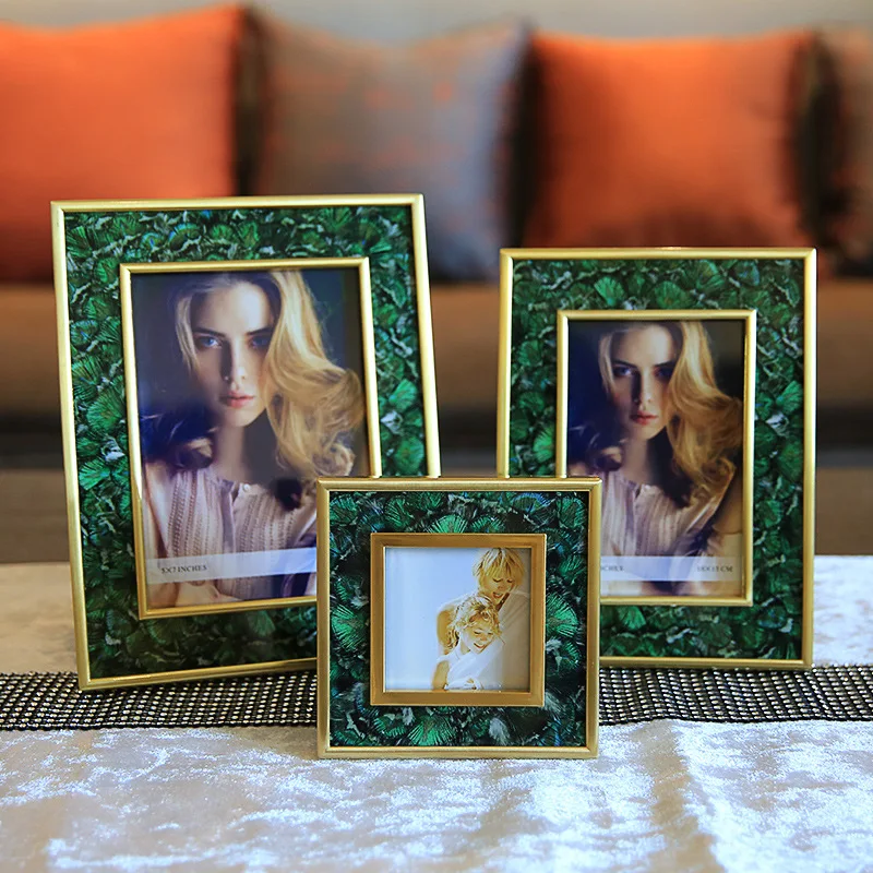 Creative Glass Photo Frame Desktop Photo Frame Setting Green Agate Pattern Golden Border Photo Storage Display Home Decoration
Creative Glass Photo Frame Desktop Photo Frame Setting Green Agate Pattern Golden Border Photo Storage Display Home Decoration