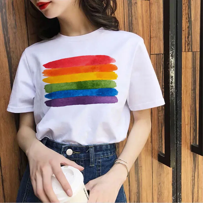 Women's T-shirt Rainbow Pattern Tee Shirt Womens Casual Fashion Loose T Shirt Ladies Simple Tshirt Tops Female Clothes T-shirt
Women's T-shirt Rainbow Pattern Tee Shirt Womens Casual Fashion Loose T Shirt Ladies Simple Tshirt Tops Female Clothes T-shirt
