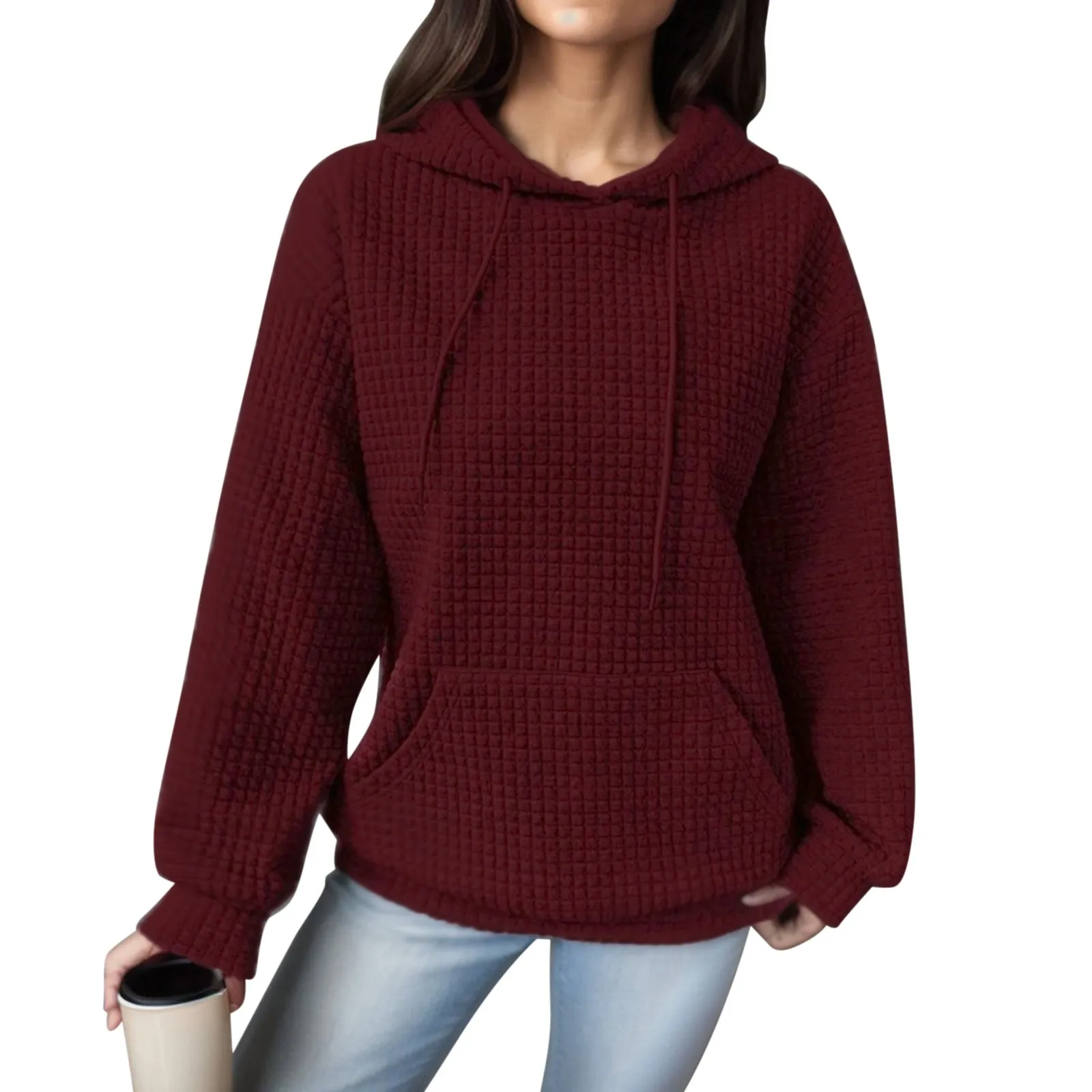 Womens Hoodie With Loose Pullover Long Sleeve Spliced With String Pocket Hoodie Long Sleeve Shirts Women
Womens Hoodie With Loose Pullover Long Sleeve Spliced With String Pocket Hoodie Long Sleeve Shirts Women