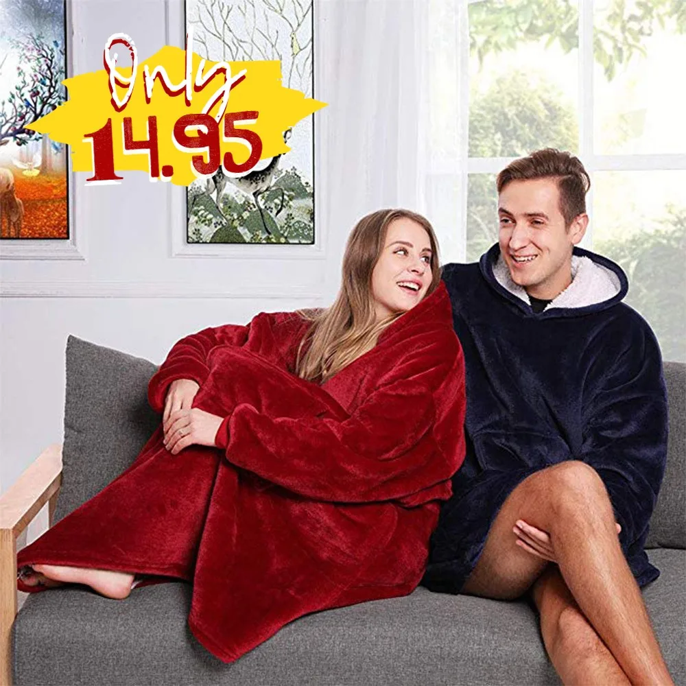 Huggle Hoodie Plush Fleece Sherpa Blanket Warm Pocket TV 2023 
Huggle Hoodie Plush Fleece Sherpa Blanket Warm Pocket TV 2023