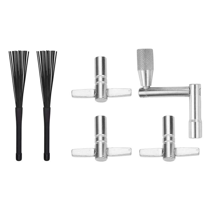 1 Pair Jazz Drum Brushes Retractable Drum Sticks 32 Cm Black With Drum Key 3-Pack With Continuous Motion Speed Key
1 Pair Jazz Drum Brushes Retractable Drum Sticks 32 Cm Black With Drum Key 3-Pack With Continuous Motion Speed Key