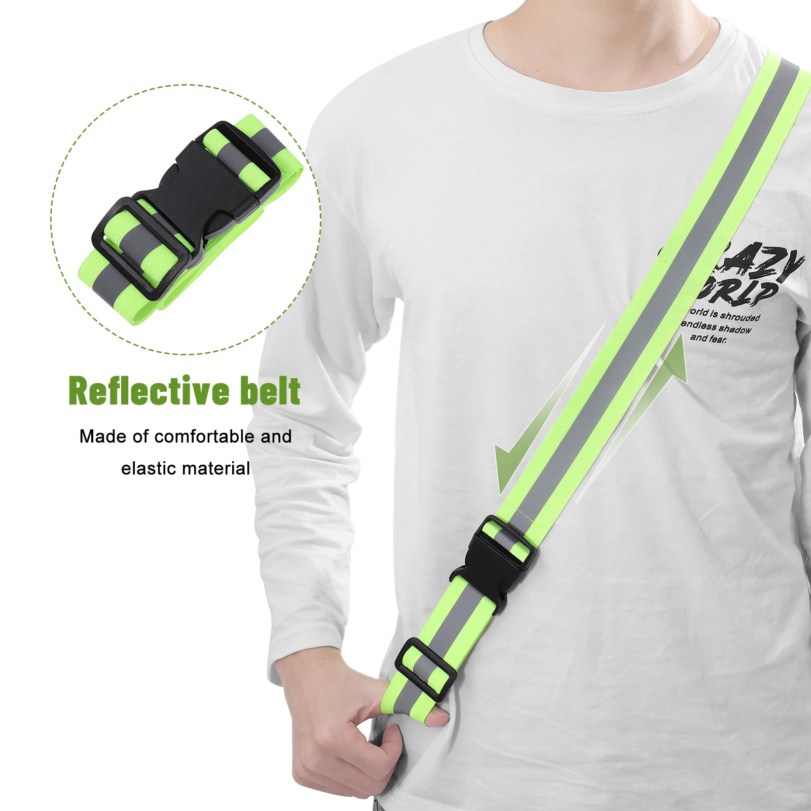 Reflective Safety Band Tape Clothing Bike Waistbelt Cycling High Visibility Night Run
Reflective Safety Band Tape Clothing Bike Waistbelt Cycling High Visibility Night Run