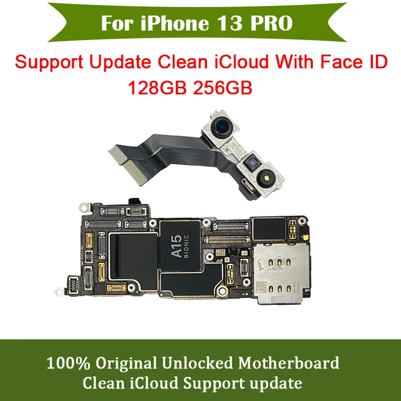 For iPhone 13Pro Motherboard Support iOS Update Clean iCloud Logic Board 128G 256G Full Chips Working MB
For iPhone 13Pro Motherboard Support iOS Update Clean iCloud Logic Board 128G 256G Full Chips Working MB