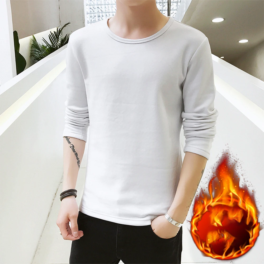 Men's Elasticity T-shirt Long Sleeve Thermal Underwear Round Neck Pullover Autumn Winter Tops Slim Fit T-Shirt Man Clothing
Men's Elasticity T-shirt Long Sleeve Thermal Underwear Round Neck Pullover Autumn Winter Tops Slim Fit T-Shirt Man Clothing