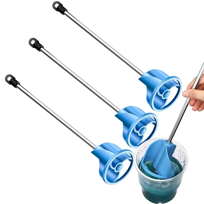 

3 Pack Paint Mixer Drill Attachment, Helix Mixer Epoxy Stirrer Paddle For Resin Silicone Concrete Compound Grout Plaster