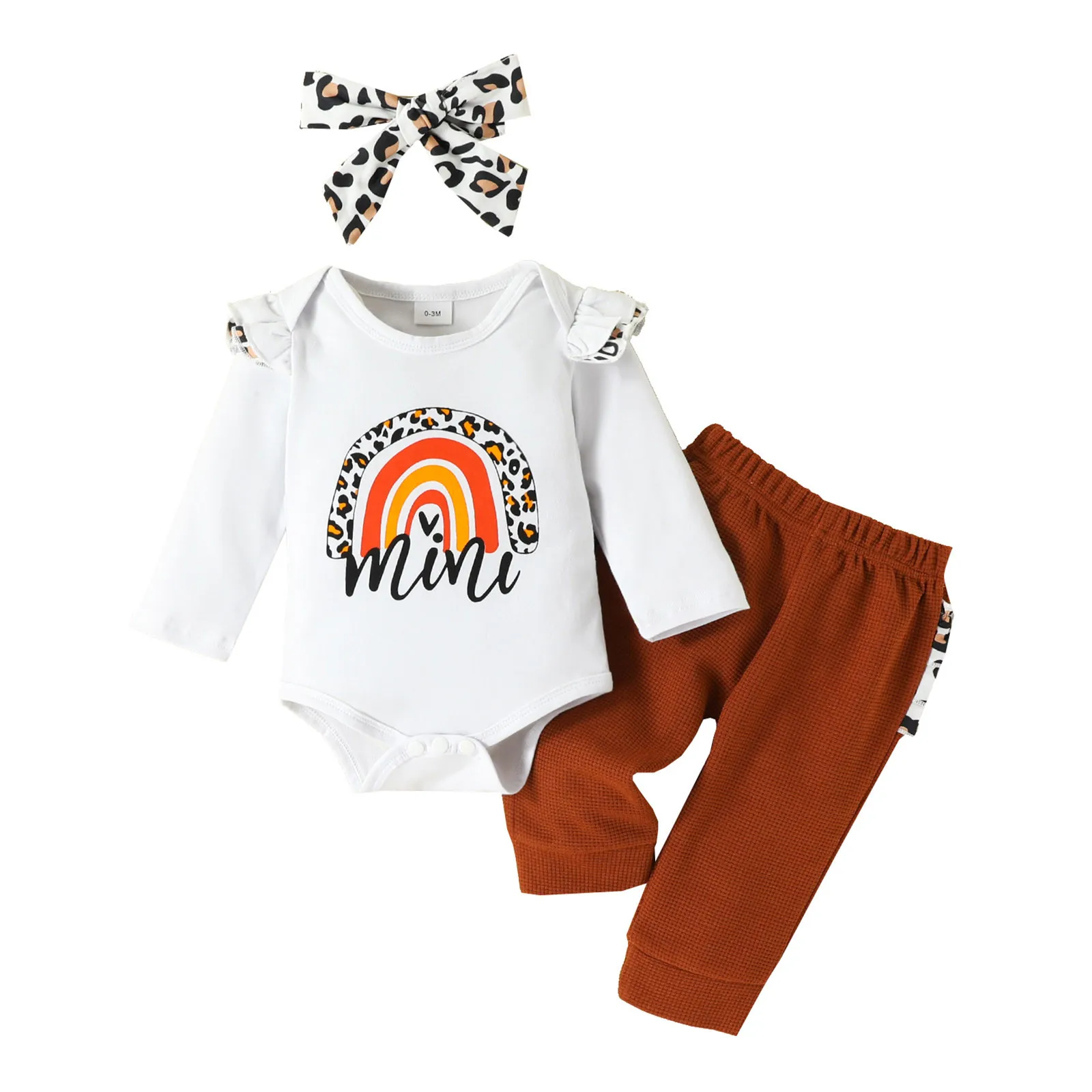 Teen Athletic Wear Infant Girls Long Sleeve Romper Bodysuit Ruffles Leopard Pants Headbands Outfits Suit Pants Girls
Teen Athletic Wear Infant Girls Long Sleeve Romper Bodysuit Ruffles Leopard Pants Headbands Outfits Suit Pants Girls