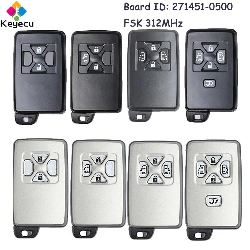 KEYECU Smart Remote Key With 2 3 4 5 Buttons 312MHz for Toyota Alphard Estima Vellfire Prius Vellfire Voxy Noah Fob 271451-0500
KEYECU Smart Remote Key With 2 3 4 5 Buttons 312MHz for Toyota Alphard Estima Vellfire Prius Vellfire Voxy Noah Fob 271451-0500