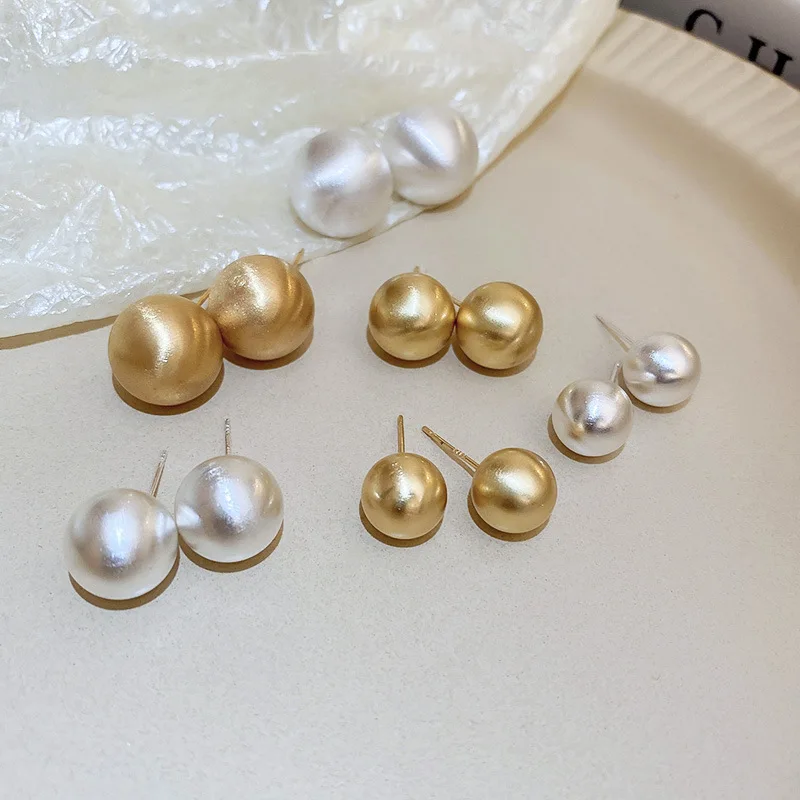 Minar Minimalist Multiple Matte Gold Silver Color Beads Earring for Women Round Geometric Stud Earrings Statement French Jewelry
Minar Minimalist Multiple Matte Gold Silver Color Beads Earring for Women Round Geometric Stud Earrings Statement French Jewelry